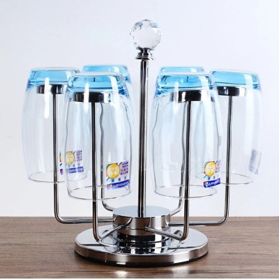 Giá Úp Cốc Đẹp Để Bàn, LUXURY Giá Để Cốc Chén Inox Cao Cấp Xoay 360 Độ Sang Chảnh Và Tiện 