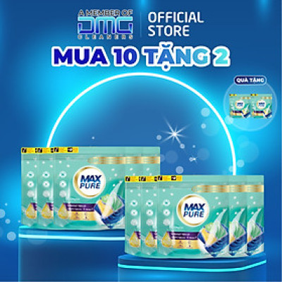 Combo 10 túi viên giặt Maxpure hương Huyền Thoại tặng 1 túi viên giặt hương Huyền Thoại