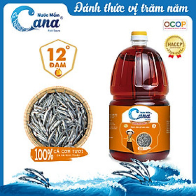 Nước mắm truyền thống CANA 12 độ Đạm - 2 Lít Chai PET