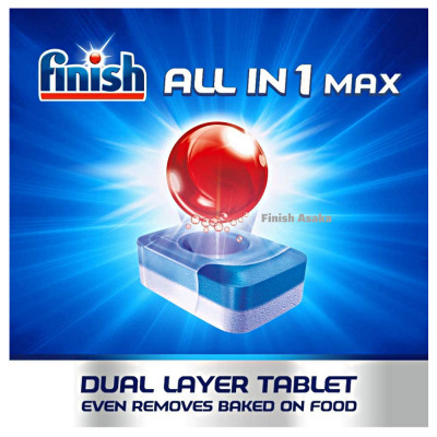 Viên rửa bát Finish All in 1 Max Túi 48 Viên, Hương Chanh - Chính Hãng.