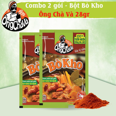 Combo 2 Túi Bột Bò Kho Ông Chà Và 28g (Beef Stew Seasoning Powder)