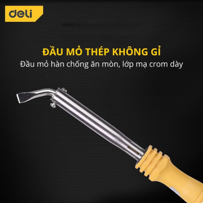 Mỏ Hàn Điện Deli Công Suất 35W/50W Lõi Làm Nóng Ceramic - Tay Cầm Chống Trơn Trượt - Chất Liệu Cao Cấp, An Toàn Sử Dụng