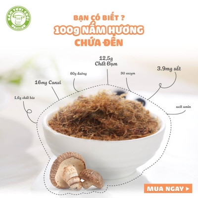 Chà Bông Nấm Chay Vị Truyền Thống 100g Nấm Tươi Cười