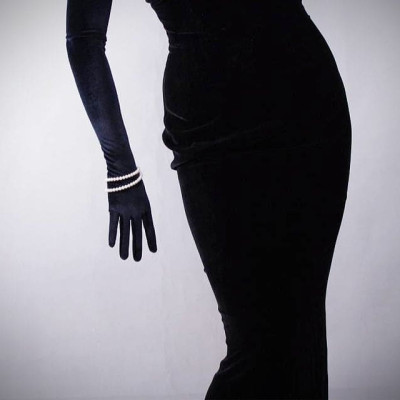 Găng tay chất liệu nhung cho Cô dâu và Dạ hội, đi tiệc, sự kiện MS: 41748