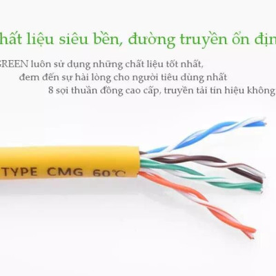 Ugreen UG11230NW103TK 1M màu Vàng Cáp mạng LAN CAT5E UPT - HÀNG CHÍNH HÃNG