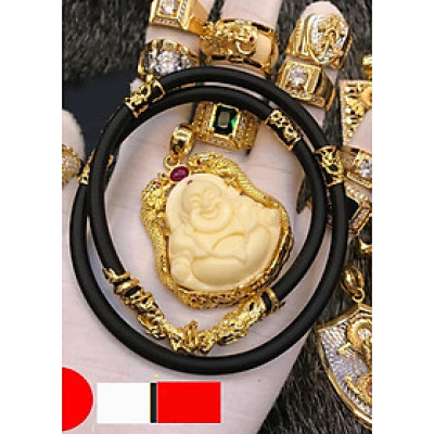 Dây chuyền nam mặt Phật Di Lặc mạ Vàng 24k MD43