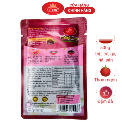 Xốt ướp nướng Titom gói 70g gia vị hoàn chỉnh dùng ướp nướng thịt cá hải sản