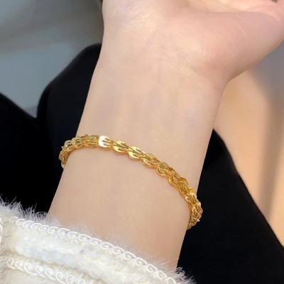 Lắc tay- Phụng- titan nữ không han gỉ LT04 Cao Su Phụ Kiện trang sứ c vòng