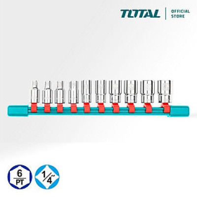 BỘ 10 ĐẦU TUÝP 1/4 INCH TOTAL THT1411023 - HÀNG CHÍNH HÃNG