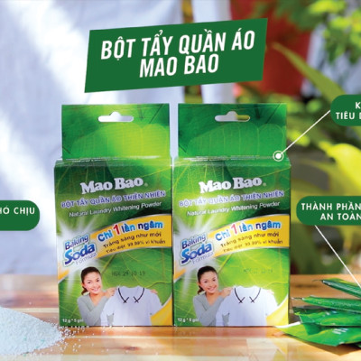 Combo 03 hộp Bột Tẩy Quần Áo Thiên Nhiên Baking Soda (12g x 5 gói)