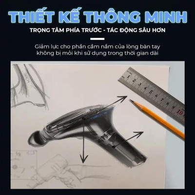 Máy massage cầm tay OKACHI JP-G7 (Cao Cấp) Giúp Massage Toàn Thân