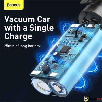 Máy hút bụi ô tô Baseus A1 Blue Sky Black - Hàng chính hãng