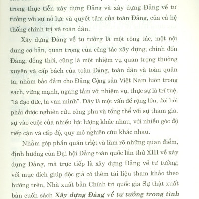 Xây Dựng Đảng Về Tư Tưởng Trong Tình Hình Mới - Những Vấn Đề Lý Luận Và Thực Tiễn Cấp Bách