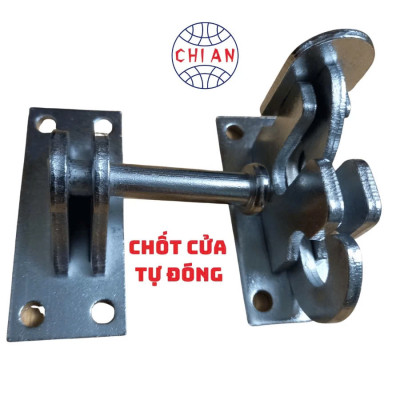 Chốt Cửa Tự Động An Toàn, Cao Cấp, Khoá Tự Cài Bằng Sắt CNC Nhúng Kẽm – Không Han Rỉ, ĐÈN TRANG TRÍ , ĐỒNG HỒ TREO TƯỜNG