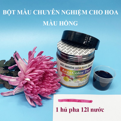 Thuốc Bột Nhuộm Hoa Tươi  màu thực phẩm Ấn Độ (Combo 3 hộp tùy màu) giúp đổi màu hoa cắt cành (1 hủ pha 12L nước màu)