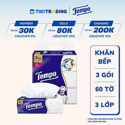 Lốc 3 Gói Khăn Giấy Bếp Rút Đa Năng