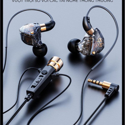 Tai nghe super bass kèm mic livestream RIBI KT02 - Thiết kế đeo vòng qua tai - Phù hợp nghe nhạc, chơi game, ghi âm, học online - Hàng chính hãng