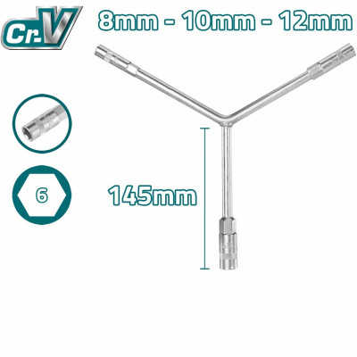 THANH VẶN TAY CẦM Y 8-10-12MM , 10-12-14MM TOTAL THYSW081012, THYSW101214 - HÀNG CHÍNH HÃNG