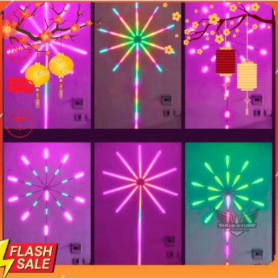 BỘ ĐÈN LED TRANG TRÍ SÁNG HÌNH PHAO HOA DÁN TƯỜNG HIỆU ỨNG MÀU SẮC CỰC ĐẸP
