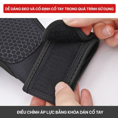 Găng tay tập Gym kết hợp quấn cổ tay chống chai tay GoodFit GF207G