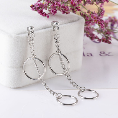 Đôi bông tai chuỗi tròn thả xuông thời trang tinh tế