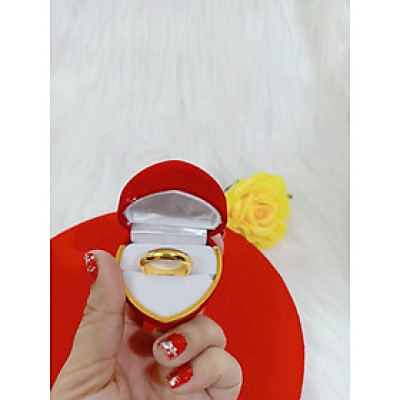 Nhẫn chỉ trơn khắc 9999 mạ 24k cao cấp 