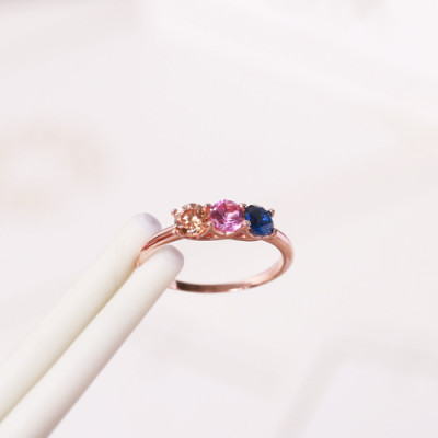 Nhẫn bạc nữ đính 3 viên đá CZ màu Gix Jewel N20