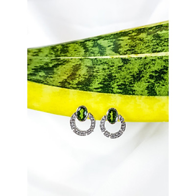 Bông tai đá Diopside LAT.189