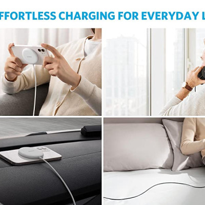 Đế sạc không dây từ tính ANKER PowerWave 7,5W - A2565 - Tương thích từ iPhone 12 trở lên.