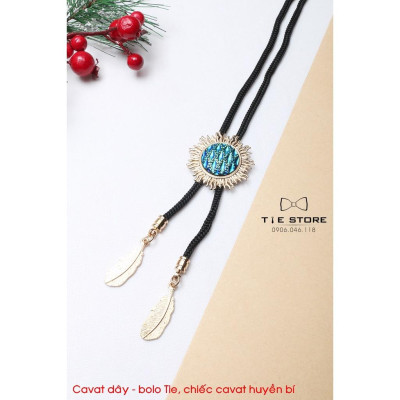 Bolo Tie chiếc cavat huyền bí - cavat dây bolo đính đá cao cấp tặng kèm hộp nhỏ, hình mặt trời