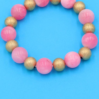 Vòng chuỗi tay phong thủy - đá ngọc tủy hồng 12 ly VNTHHVM1 - hợp mệnh Hỏa, mệnh Thổ