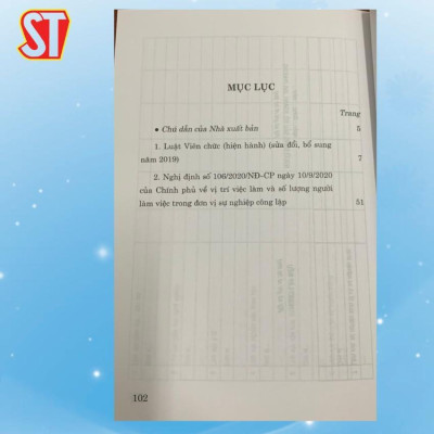 Sách - Luật Viên Chức (Sửa Đổi, Bổ Sung Năm 2019) Và Nghị Định Của Chính Phủ Về Vị Trí Việc Làm Và Số Lượng - NXB Chính Trị Quốc Gia