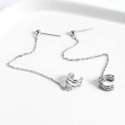 Bông tai xích ôm vành tai thiết kế thủ công trang nhã