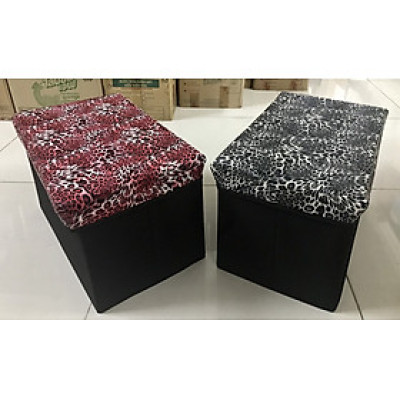 Ghế đựng đồ nắp da hình chữ nhật