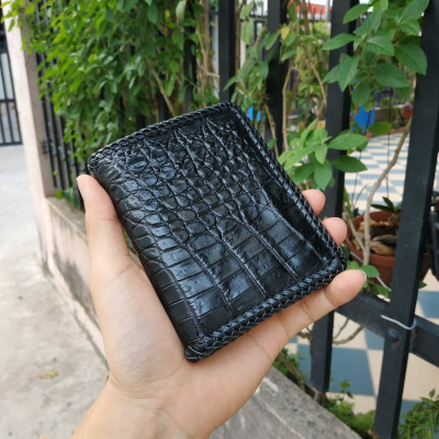 Ví Nam Da Cá Sấu Dáng Đứng 2 Mặt. DA BÔNG HÔNG RẤT MỀM VÀ ĐẸP