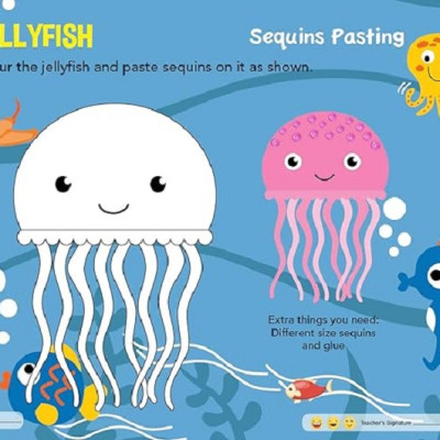 Art and Craft Activity Book B for 3-4 Year old kids with free craft material