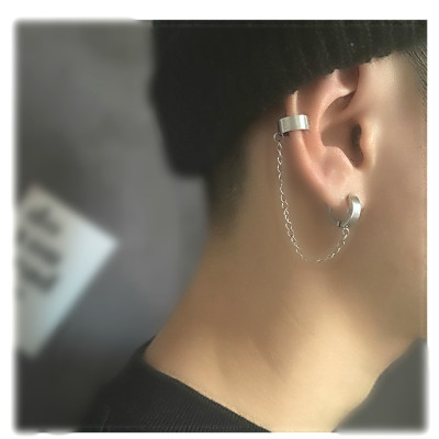 Bông tai unisex tích hợp xỏ lỗ- kẹp xương phá cách hiện đại