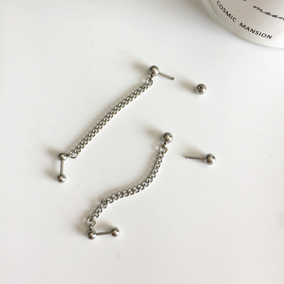 Khuyên tai bông tai nam nữ xích hai đầu đinh độc lạ (1 chiếc)