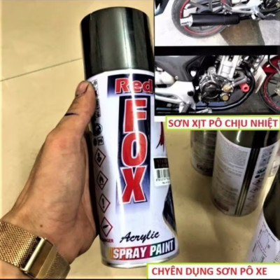 SƠN XỊT CHỐNG CHÁY CHỊU NHIỆT ĐỘ CAO XỊT ỐNG XÃ XE MÁY ÔTÔ TRANG TRÍ MÀU ĐEN NHÁM 