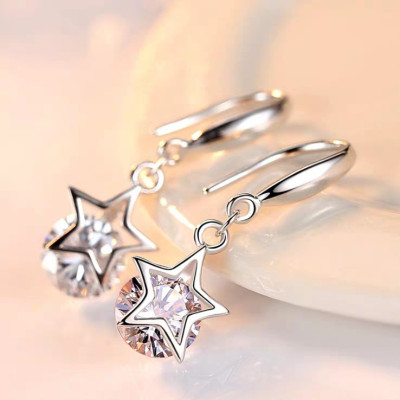 Bông tai ngôi sao nhỏ mix pha lê xinh xắn