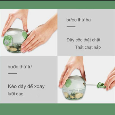 Máy Xay Tỏi Ớt Cầm Tay 180ml Thiết Kế Hình Chú Heo Siêu Dễ Thương, Máy Xay Đa Năng Đồ Ăn Dặm Dạng Kéo Mini Đa Năng 