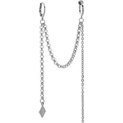 Khuyên tai bông tai dáng chữ M đuôi hình thoi