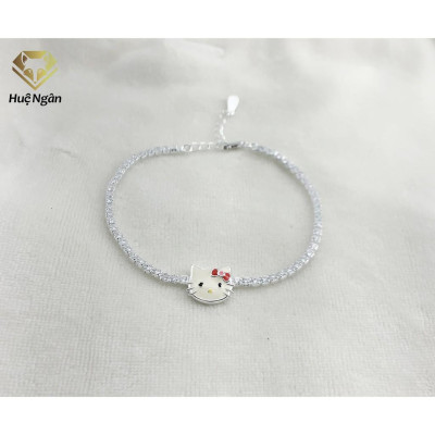 Lắc tay bạc 925 Huệ Ngân - Mèo Kitty X7