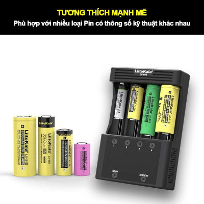 Bộ sạc đa năng Liitokala Lii-600 Test Pin Ni-MH Li-ion 18650 3.7V 18350 18500 21700 26650 AA AAA