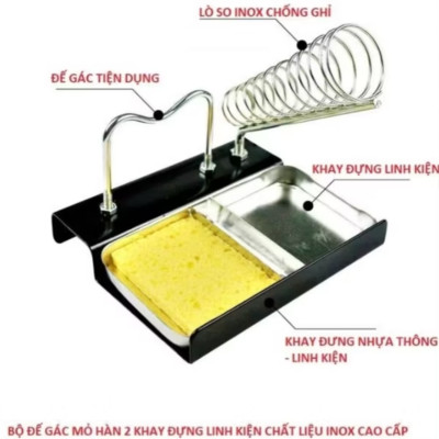 đế gác mỏ hàn thiếc khay đựng phụ kiện hàn thuận 