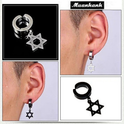 Bông tai kẹp vành ngôi sao phong cách Hàn QUỐC