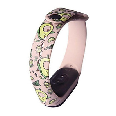 Dây Đeo Cao Su Xiaomi Miband 5 hoạ tiết hình trái bơ Avocado dây Chất Lượng cao