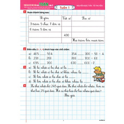 Sách Phiếu Bài Tập Cuối Tuần Môn Toán Lớp 3 ( biên soạn theo chương trình GDPT Mới )