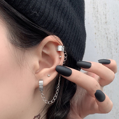 Bông tai unisex tích hợp xỏ lỗ- kẹp xương phá cách hiện đại