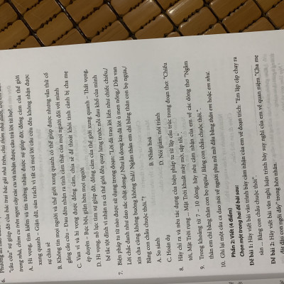 Bộ đề đánh giá năng lực đọc hiểu và năng lực viết môn ngữ văn 11
